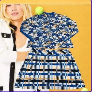 Tail Blue and White Patterned Ensemble